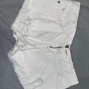 White Abercrombie jean short
